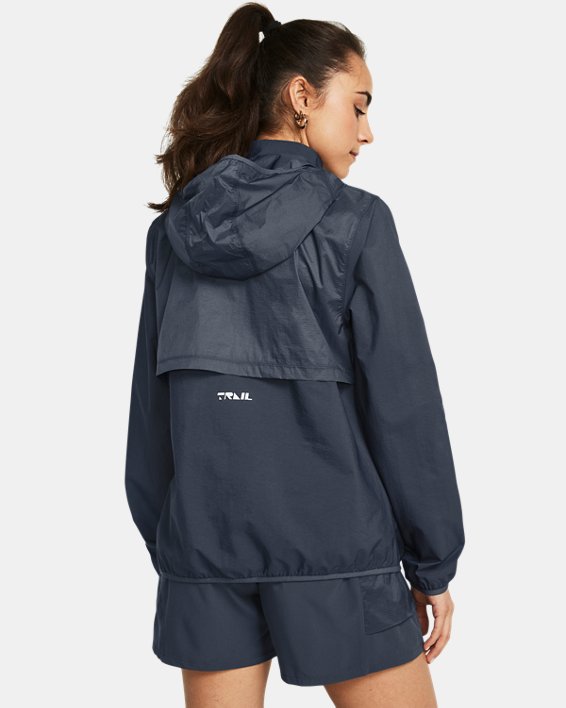 Women's UA Launch Trail Jacket, Gray, pdpMainDesktop image number 1